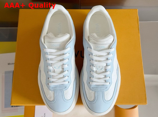 LV Groovy Platform Sneaker in Bleu Clair Monogram Debossed Calf Leather 1ACL28 Replica