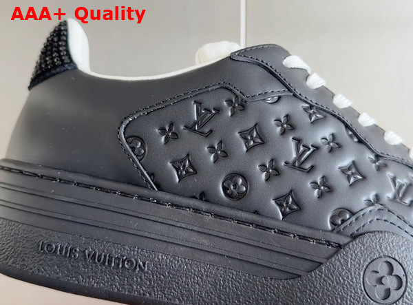 LV Groovy Platform Sneaker in Noir Monogram Debossed Calf Leather 1ACL5C Replica