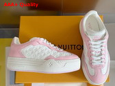 LV Groovy Platform Sneaker in Rose Clair Monogram Debossed Calf Leather 1ACL1S Replica