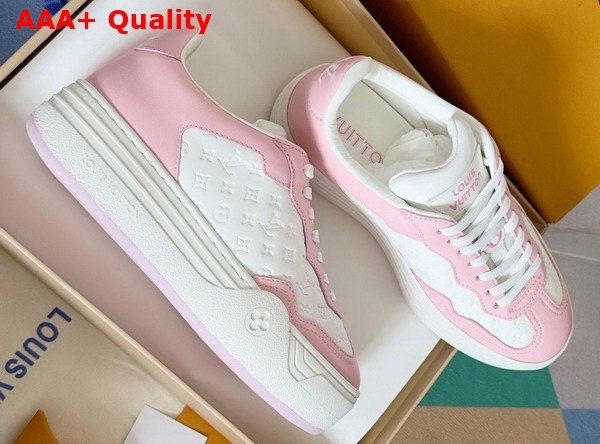 LV Groovy Platform Sneaker in Rose Clair Monogram Debossed Calf Leather 1ACL1S Replica