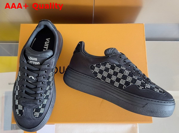 LV Groovy Sneaker Black Damier Strass 1ADD4A Replica