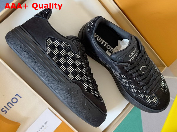 LV Groovy Sneaker Black Damier Strass 1ADD4A Replica