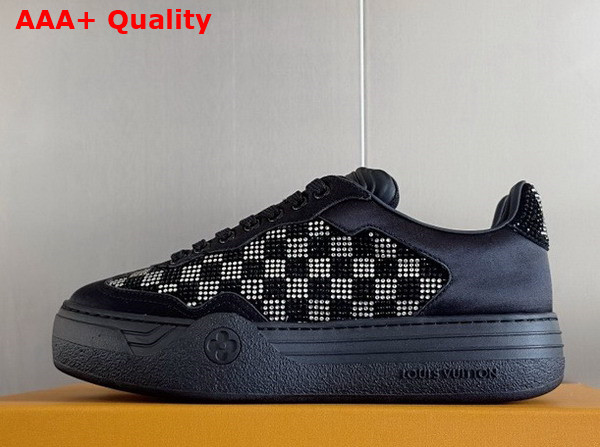 LV Groovy Sneaker Black Damier Strass 1ADD4A Replica