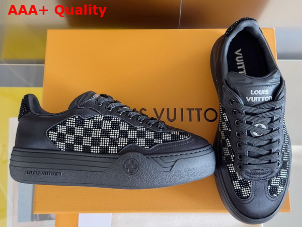 LV Groovy Sneaker Black Damier Strass 1ADD4A Replica