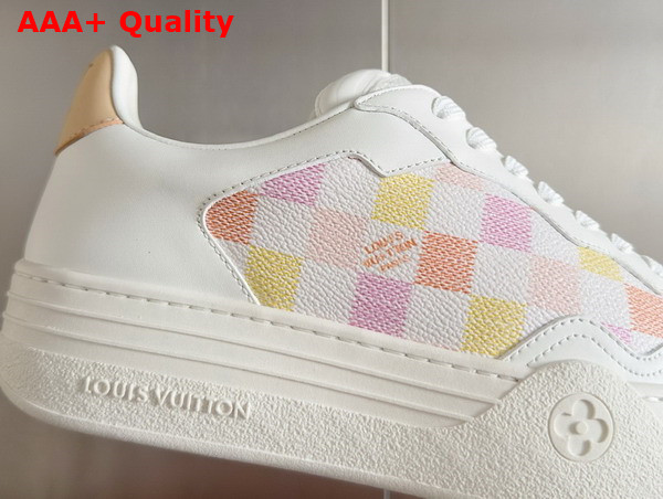 LV Groovy Sneaker Light Pink Patent Damier Canvas 1ACUF1 Replica