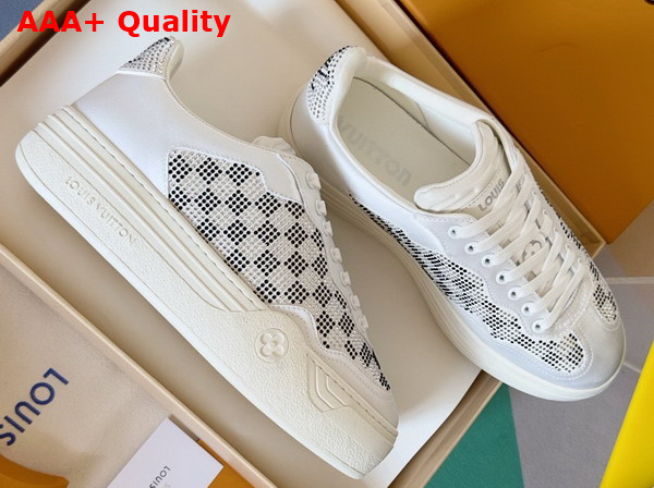 LV Groovy Sneaker White Damier Strass Replica