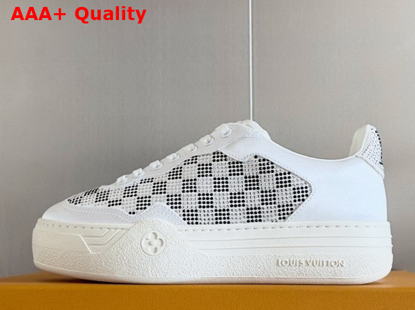 LV Groovy Sneaker White Damier Strass Replica