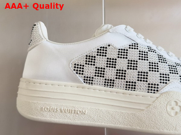 LV Groovy Sneaker White Damier Strass Replica