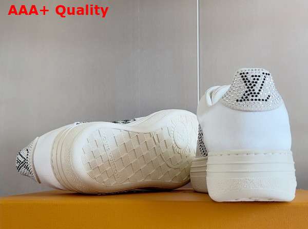 LV Groovy Sneaker White Damier Strass Replica