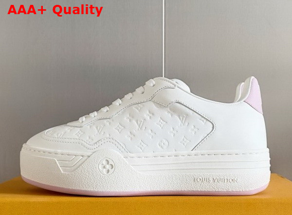 LV Groovy Sneaker in White Calf Leather 1ACO5R Replica