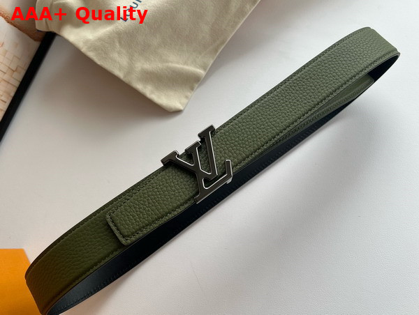 LV Heritage 35mm Reversible Belt in Dark Green Leather M0679V Replica