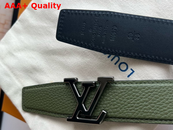 LV Heritage 35mm Reversible Belt in Dark Green Leather M0679V Replica