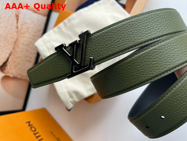 LV Heritage 35mm Reversible Belt in Dark Green Leather M0679V Replica