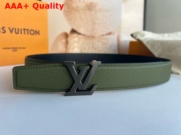 LV Heritage 35mm Reversible Belt in Dark Green Leather M0679V Replica