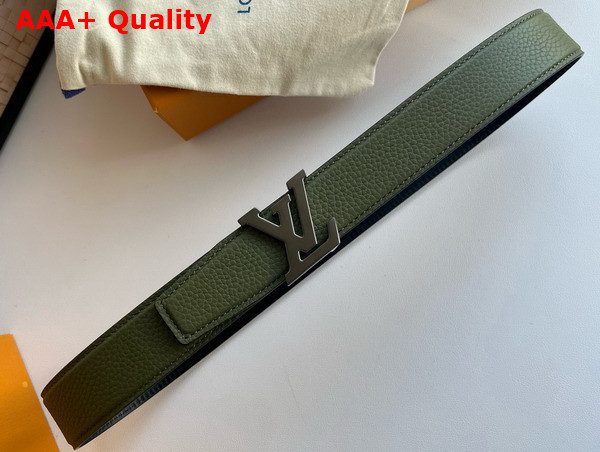 LV Heritage 35mm Reversible Belt in Dark Green Leather M0679V Replica