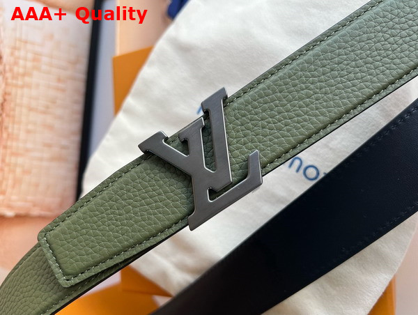 LV Heritage 35mm Reversible Belt in Dark Green Leather M0679V Replica