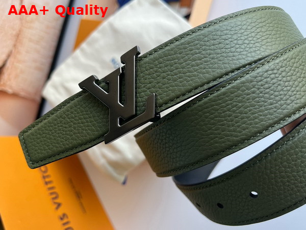 LV Heritage 35mm Reversible Belt in Dark Green Leather M0679V Replica