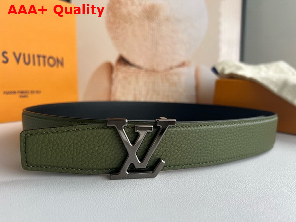 LV Heritage 35mm Reversible Belt in Dark Green Leather M0679V Replica