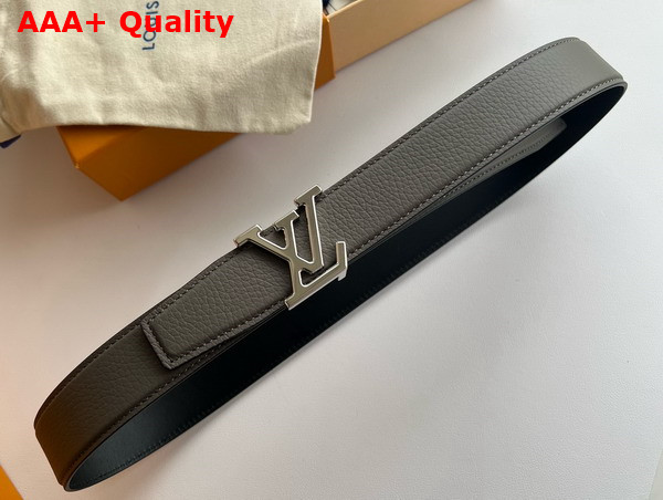 LV Heritage 35mm Reversible Belt in Grey Leather Replica