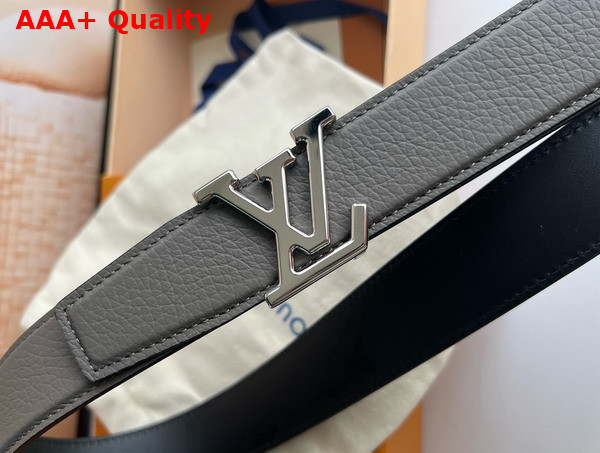 LV Heritage 35mm Reversible Belt in Grey Leather Replica