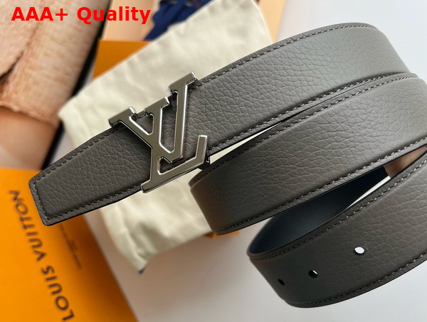 LV Heritage 35mm Reversible Belt in Grey Leather Replica