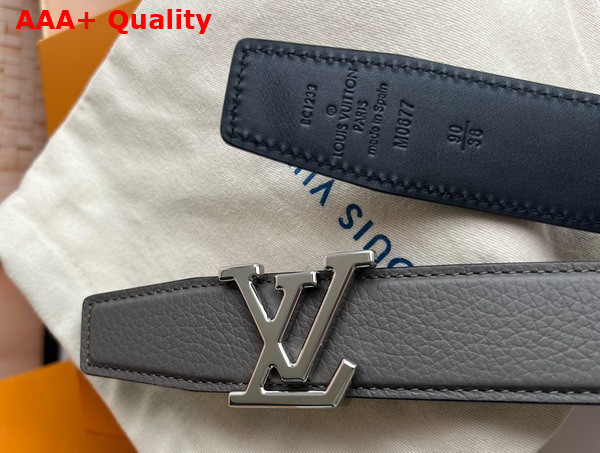 LV Heritage 35mm Reversible Belt in Grey Leather Replica