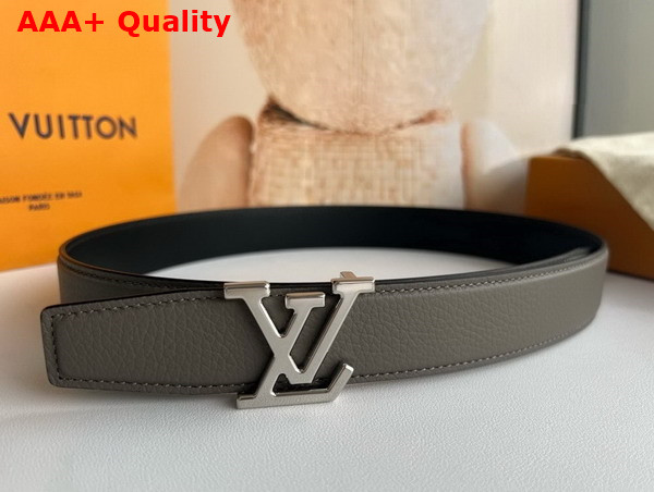 LV Heritage 35mm Reversible Belt in Grey Leather Replica