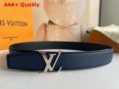 LV Heritage 35mm Reversible Belt in Midnight Blue Leather M8359V Replica