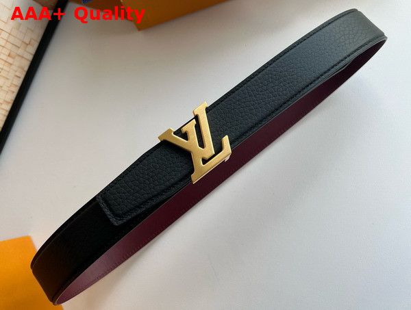 LV Heritage 35mm Reversible Belt in Noir Bordeaux Leather M8205V Replica