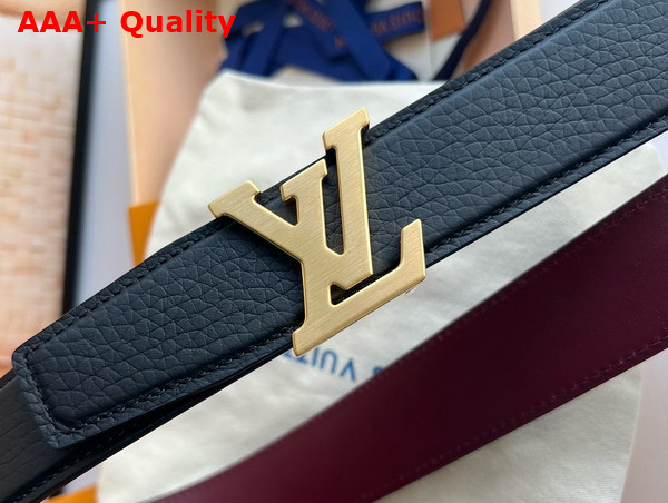 LV Heritage 35mm Reversible Belt in Noir Bordeaux Leather M8205V Replica