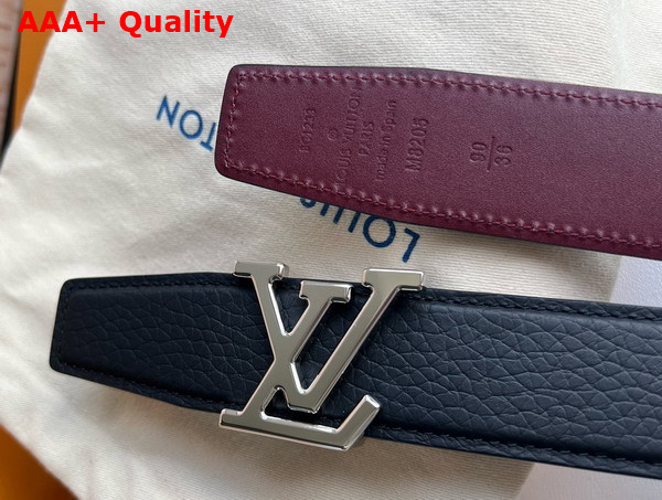 LV Heritage 35mm Reversible Belt in Noir Bordeaux Leather M8205V Replica