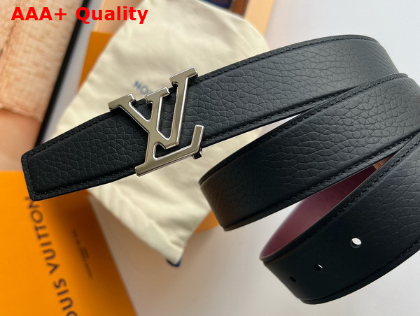 LV Heritage 35mm Reversible Belt in Noir Bordeaux Leather M8205V Replica