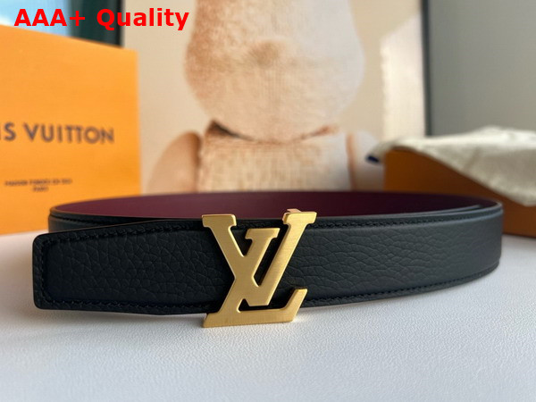 LV Heritage 35mm Reversible Belt in Noir Bordeaux Leather M8205V Replica