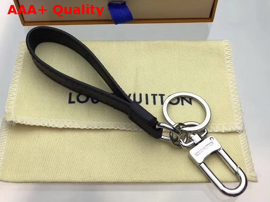 LV Heritage Dragonne Bag Charm and Key Holder Monogram Eclipse Canvas Replica