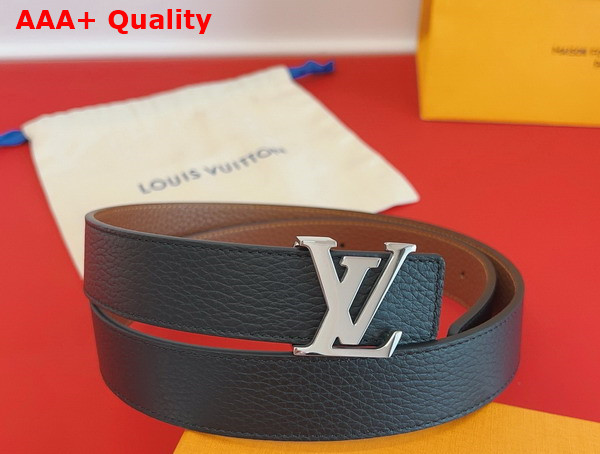 LV Initiales 30mm Reversible Belt Tan and Black Grained Calf Leather M9521U Replica