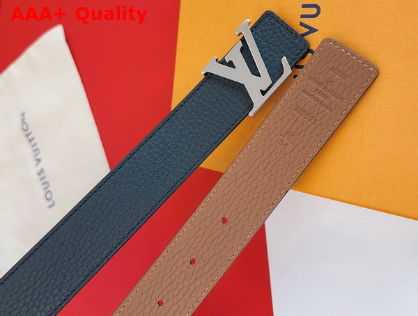 LV Initiales 30mm Reversible Belt Tan and Black Grained Calf Leather M9521U Replica