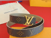 LV Initiales 30mm Reversible Belt in Monogram Canvas and Beige Calfsin M0696W Replica