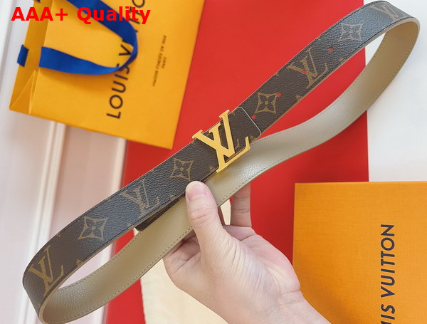 LV Initiales 30mm Reversible Belt in Monogram Canvas and Beige Calfsin M0696W Replica