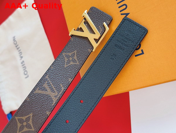 LV Initiales 30mm Reversible Belt in Monogram Canvas and Black Calfskin M0565W Replica