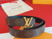 LV Initiales 30mm Reversible Belt in Monogram Canvas and Black Calfskin M0565W Replica