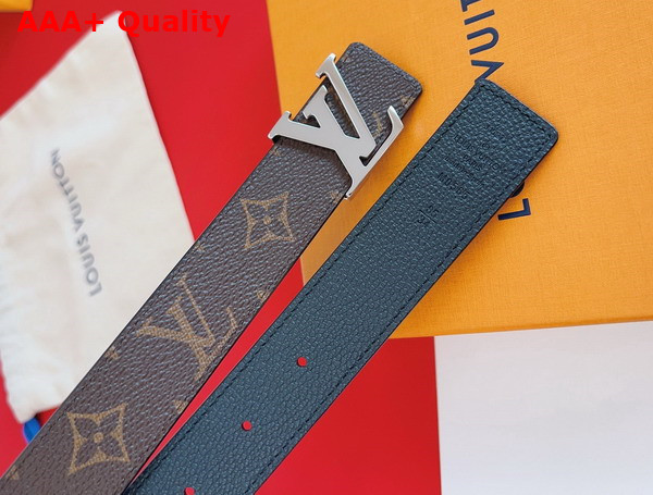 LV Initiales 30mm Reversible Belt in Monogram Canvas and Black Calfskin M0565W Replica