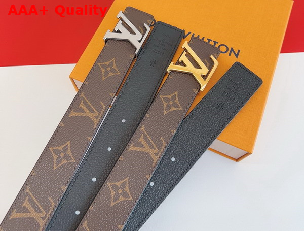 LV Initiales 30mm Reversible Belt in Monogram Canvas and Black Calfskin M0565W Replica