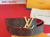 LV Initiales 30mm Reversible Belt in Monogram Canvas and Red Calfskin M0322W Replica