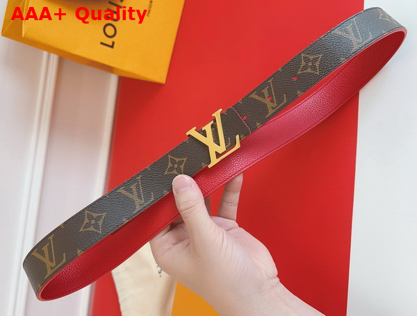 LV Initiales 30mm Reversible Belt in Monogram Canvas and Red Calfskin M0322W Replica