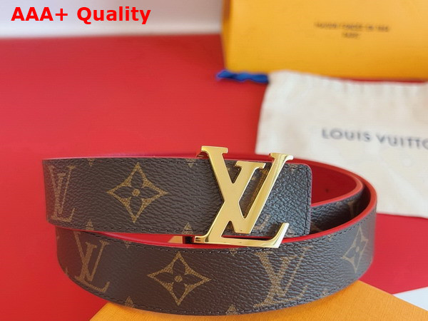 LV Initiales 30mm Reversible Belt in Monogram Canvas and Red Calfskin M0322W Replica