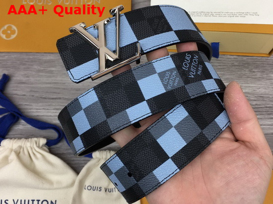 LV Initiales 40 mm Reversible Belt Gris Damier Graphite Canvas and Calf Leather M0320V Replica