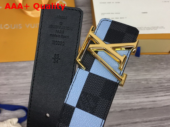 LV Initiales 40 mm Reversible Belt Gris Damier Graphite Canvas and Calf Leather M0320V Replica