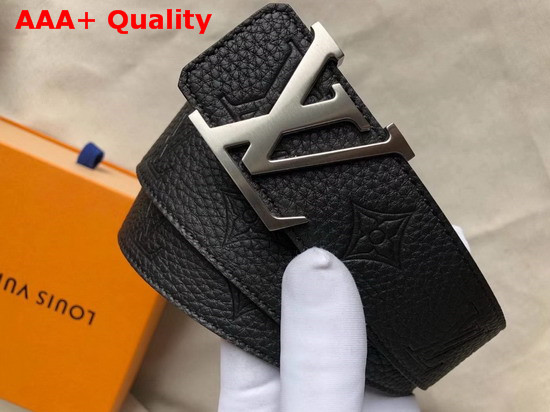 LV Initiales 40mm Belt Black Embossed Monogram Pattern Calf Leather Strap Replica