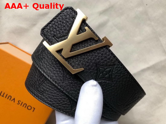 LV Initiales 40mm Belt Black Embossed Monogram Pattern Calf Leather Strap Replica