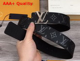 LV Initiales 40mm Reversible Belt Monogram Eclipse Canvas and Taiga Leather LV Initiales Buckle in Silver Replica